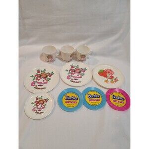 Vintage Strawberry Shortcake Plastic Tea Set Dishes